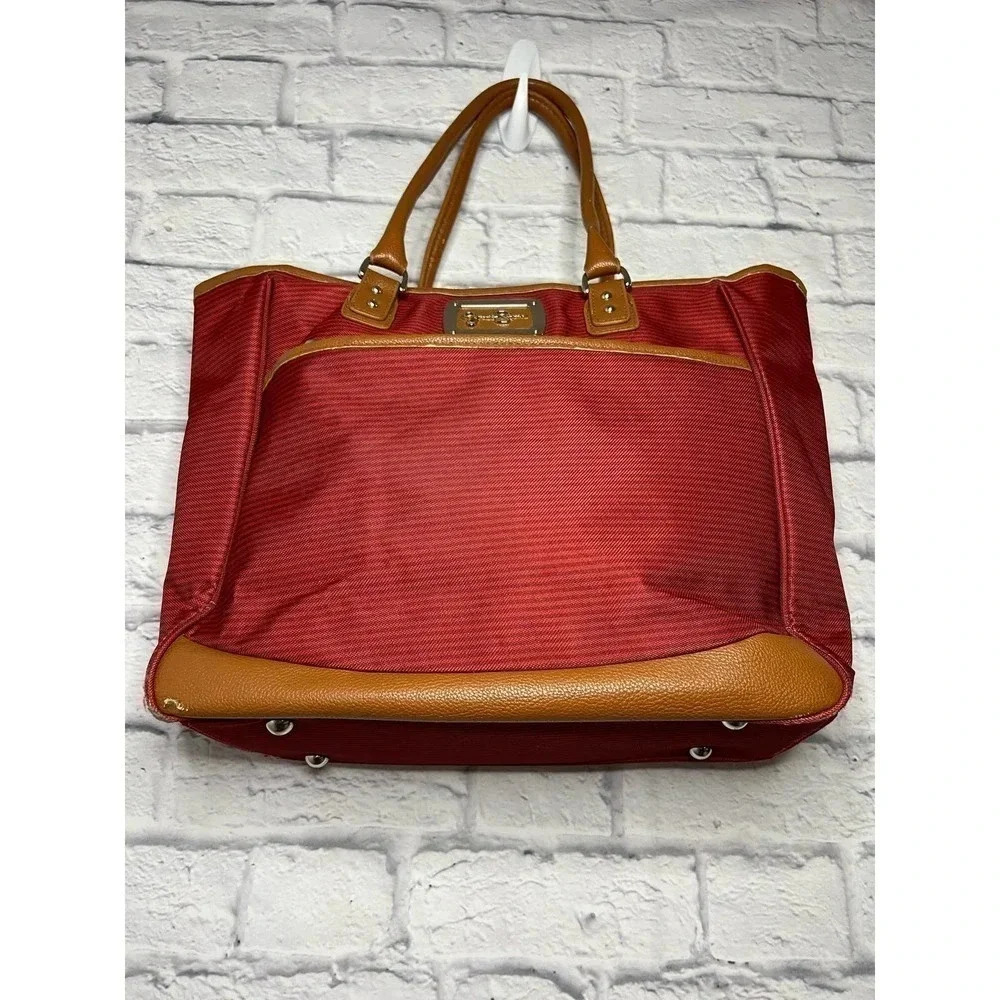 Jessica Simpson Breton pop weekender tote. - Picture 3 of 9
